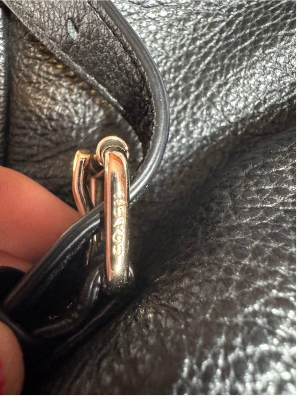 Women’s black Coach pebble leather Billie backpack - Picture 7 of 8